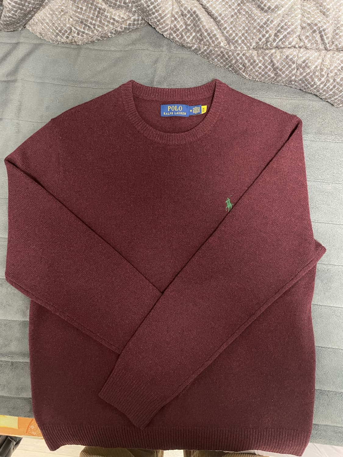 폴로 버건디 울 니트 상품이미지5