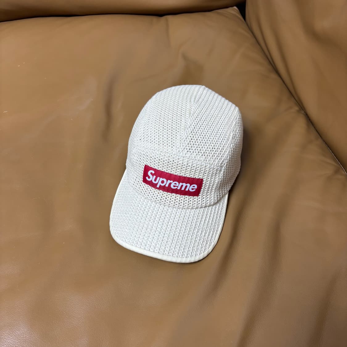Supreme 슈프림 스트링 메쉬 네츄럴 캠프캡 모자 (Natural) 상품이미지1