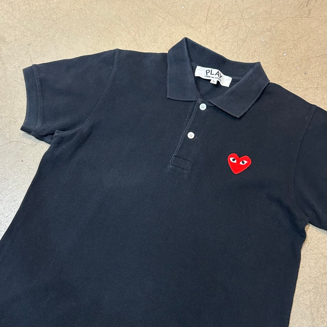 L 꼼데가르송 카라 반팔티 상품이미지1