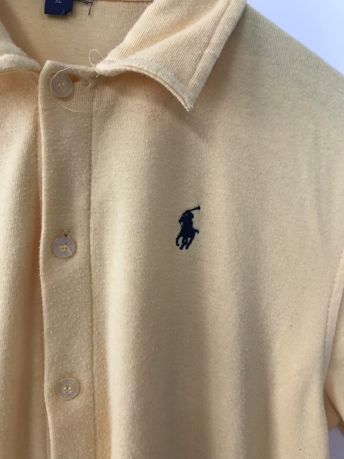 폴로 랄프로렌 옐로우 반팔 니트 가디건 상품이미지3