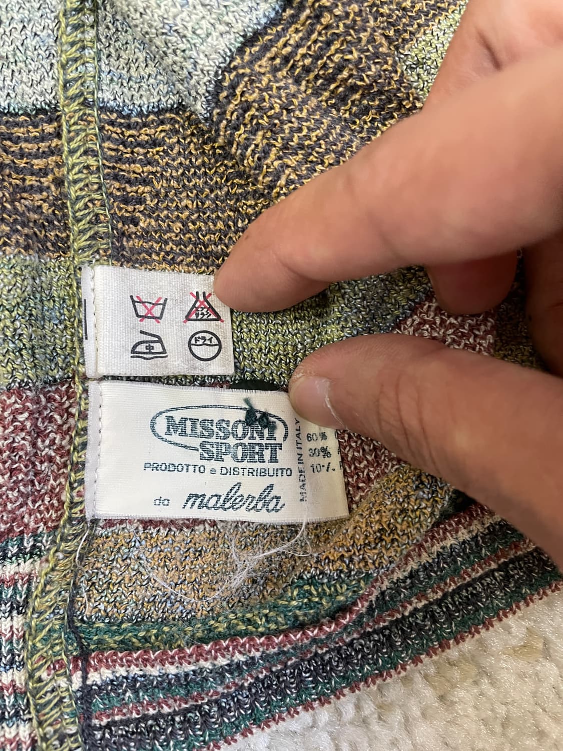 [S~M] 90s 미쏘니 스포츠 메이드 이탈리아 니트 베스트  상품이미지3