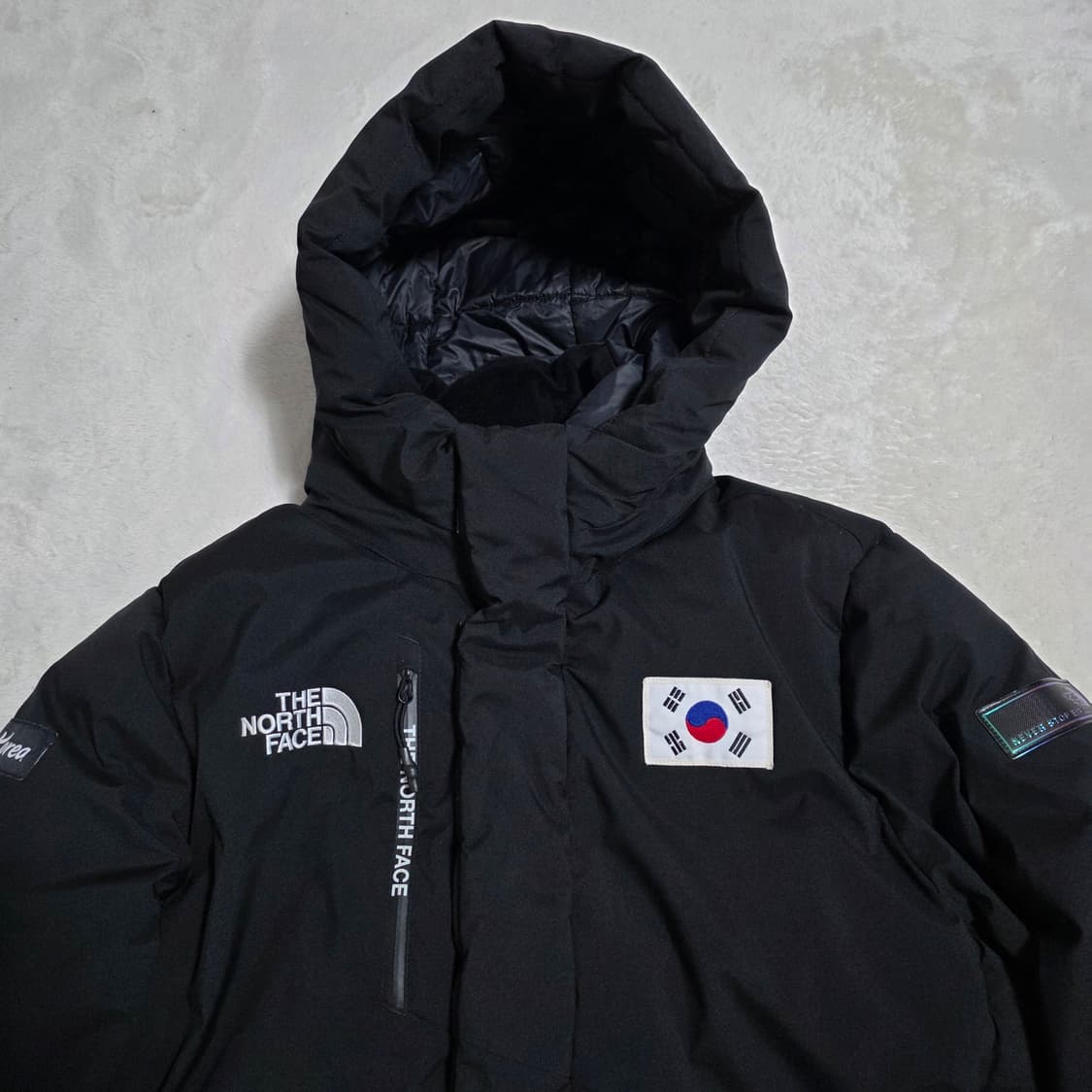 (M)노스페이스 팀코리아 패치 구스다운 롱 패딩 상품이미지2