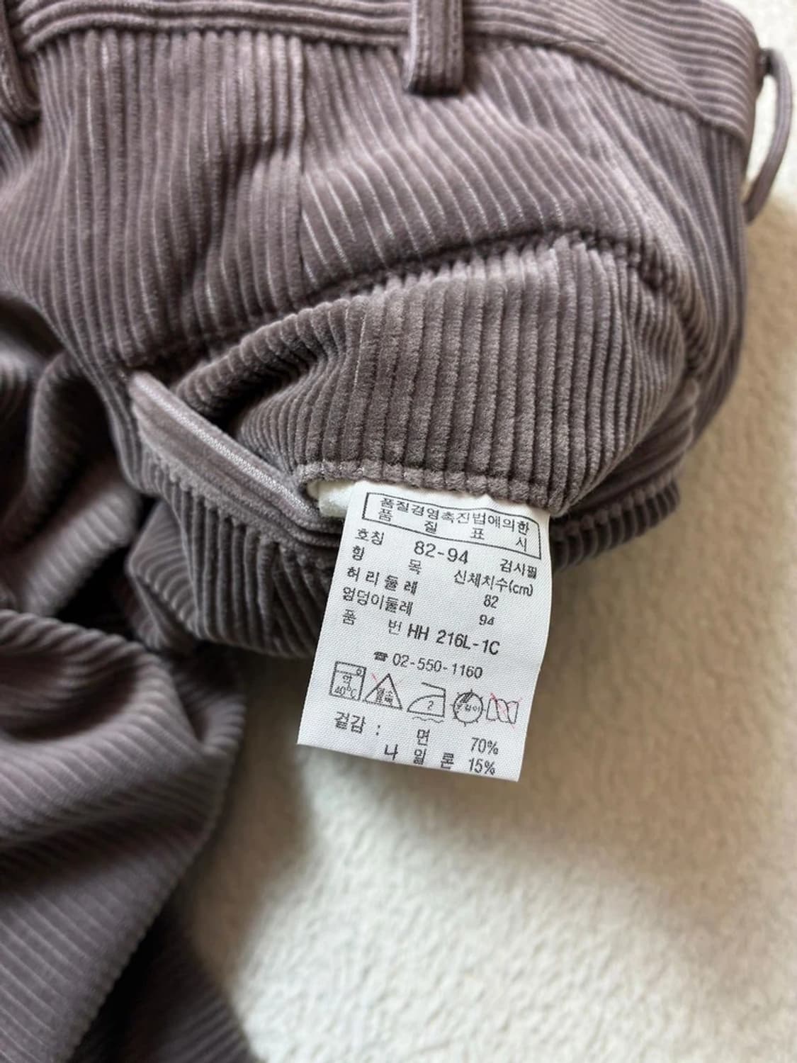 라코스테 00's 투턱 스트레이트 코듀로이 팬츠 PN7891 상품이미지9