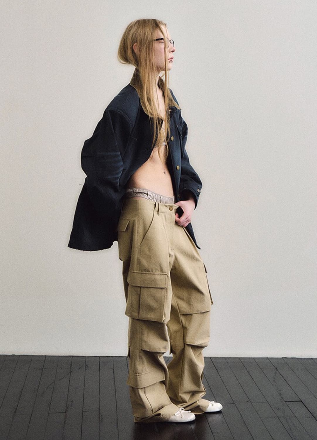 데어드 카고 팬츠 베이지 M 상품이미지3