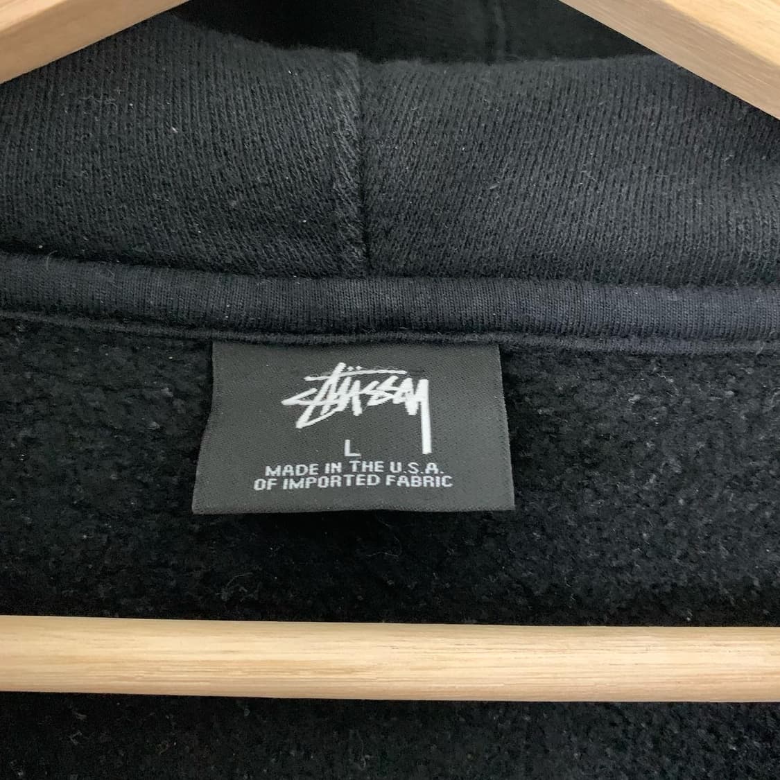 스투시 블랙 스마일로고 후드티 상품이미지3