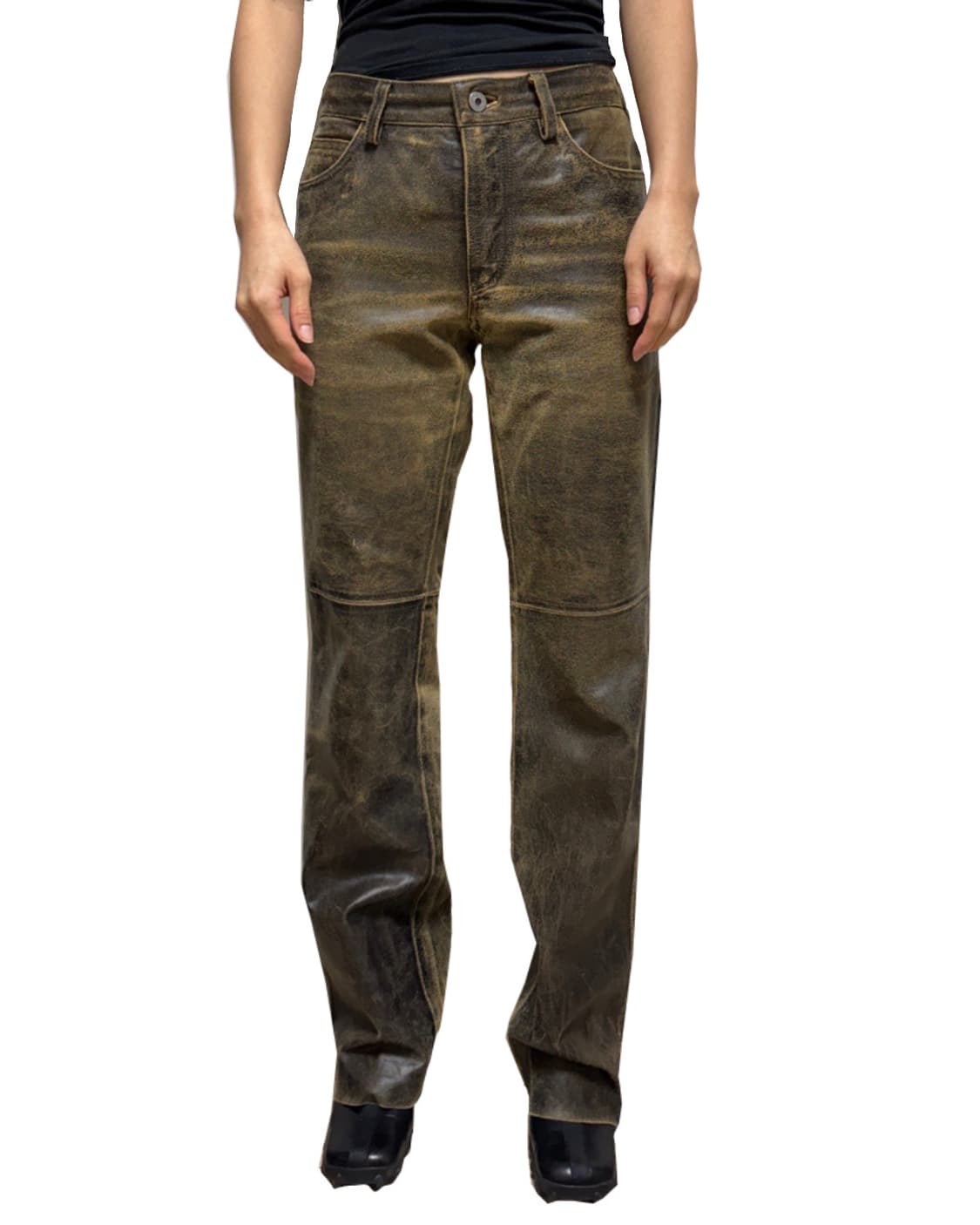 GAP 갭 스트레이트 레더 부츠컷 팬츠 상품이미지2