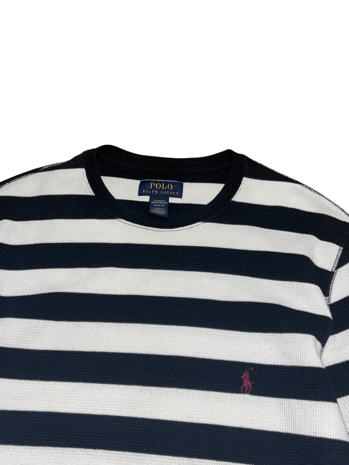 폴로 랄프로렌 와플 블랙 화이트 롱슬리브 상품이미지5