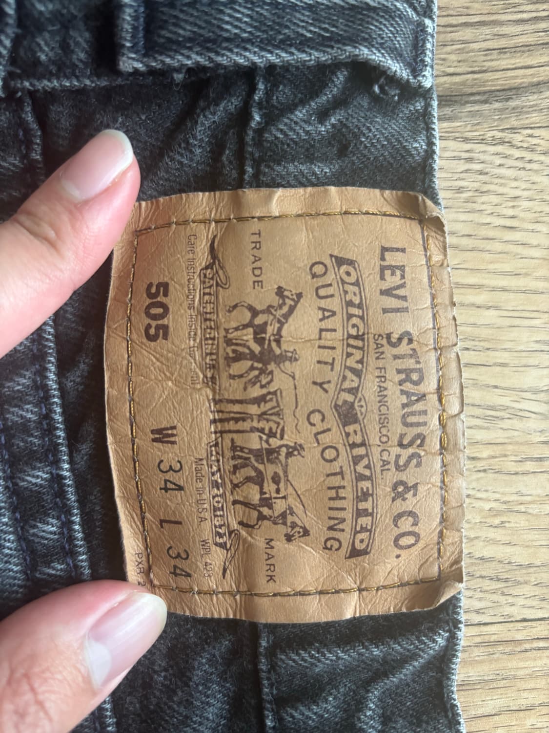 90s 흑청 리바이스 505 블랙탭 made in usa 상품이미지3