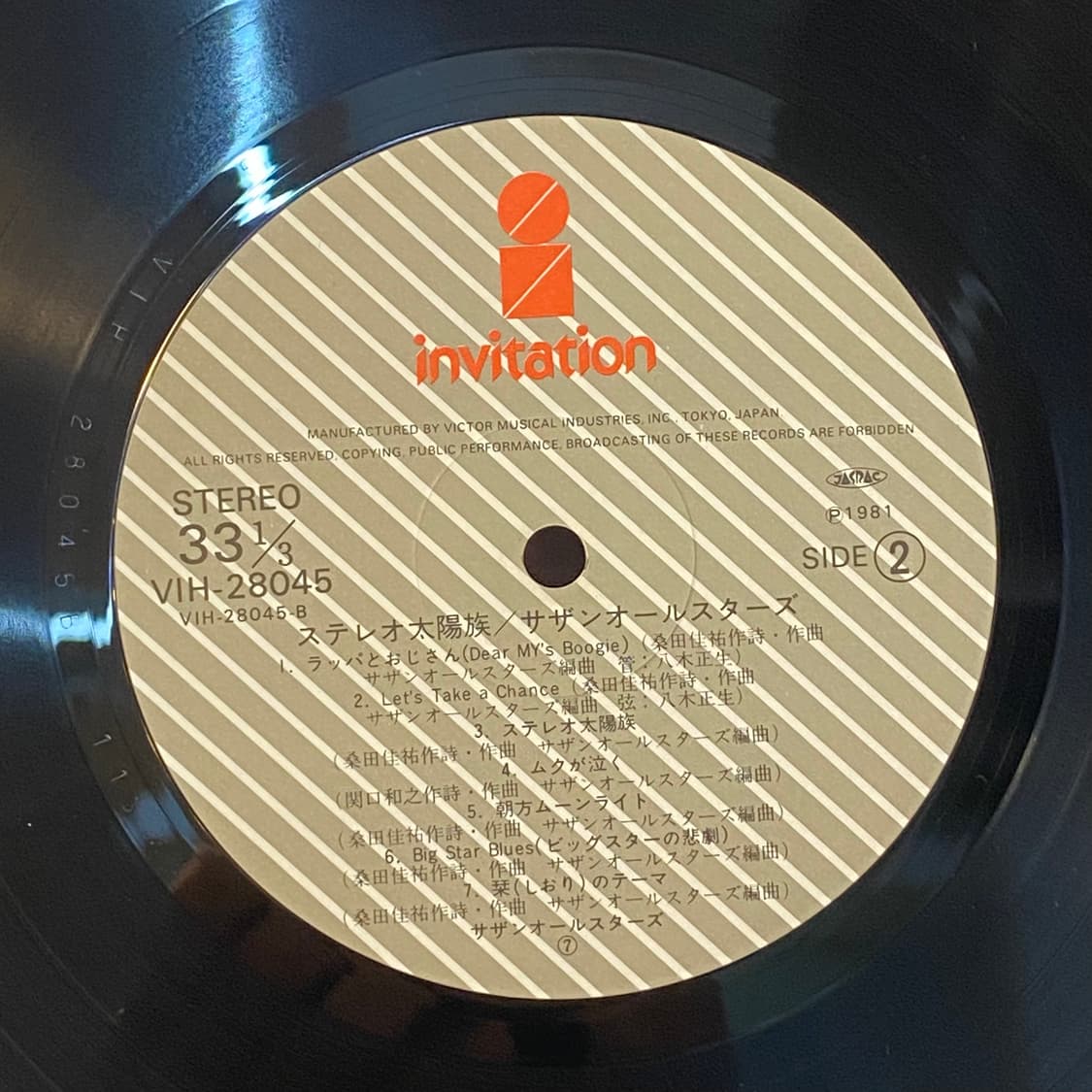 (LP) Southern All Stars - Stereo Taiyo-Z 상품이미지5