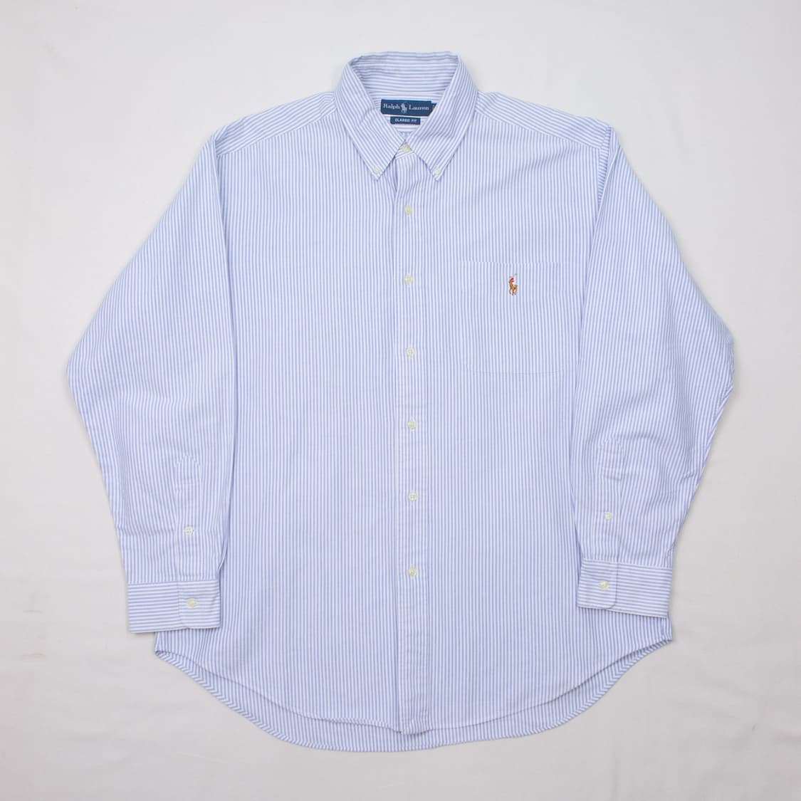 폴로 랄프로렌 옥스포드 스트라이프 셔츠 블루 화이트 상품이미지1