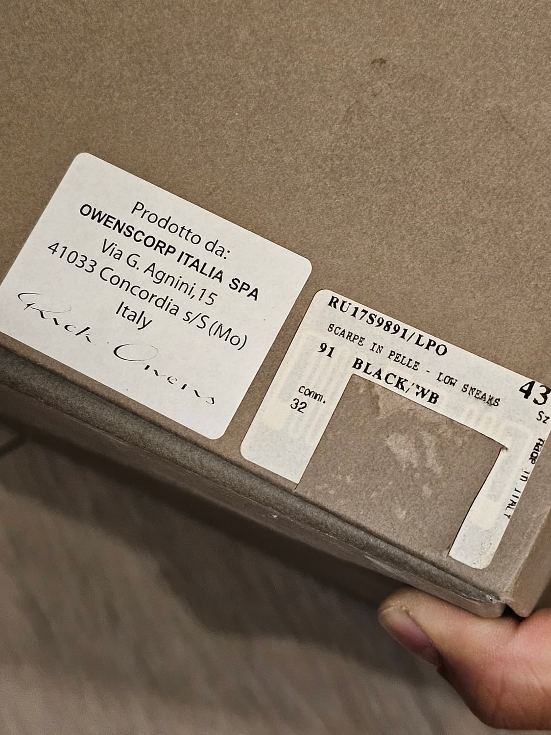 릭오웬스 스니커즈 43 상품이미지4