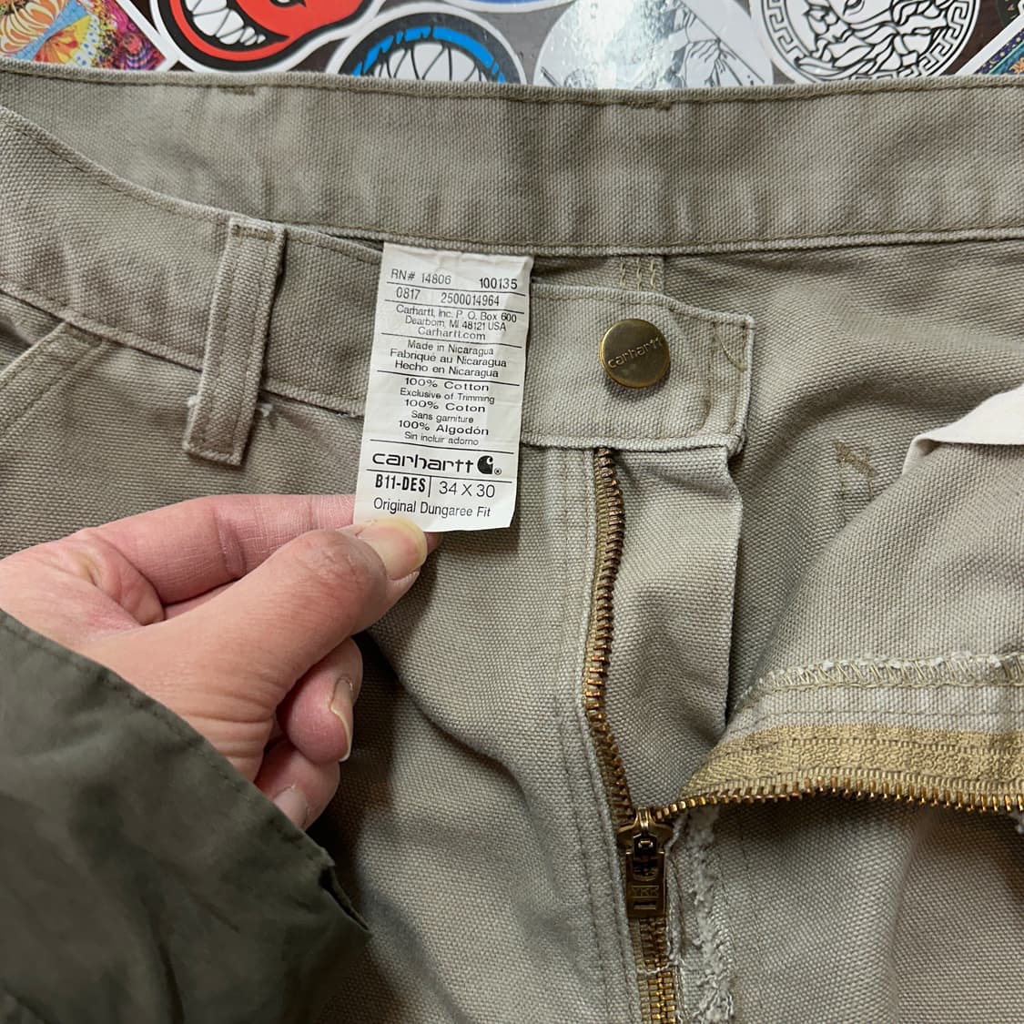 칼하트 커스텀 카펜터 팬츠 B11-DES 34 상품이미지8