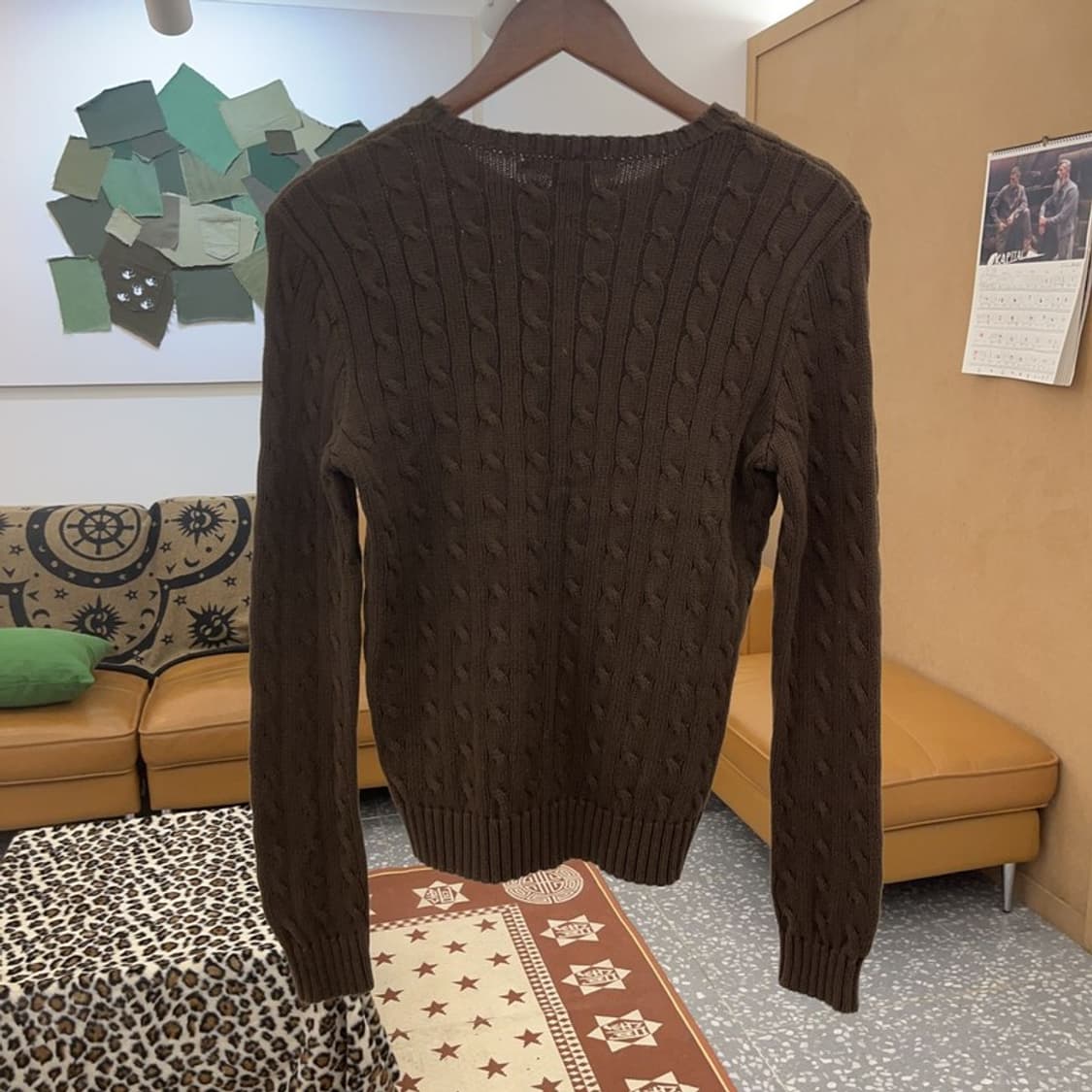 폴로 랄프로렌 여리 슬림핏 꽈배기 케이블 니트 M C08945 상품이미지4