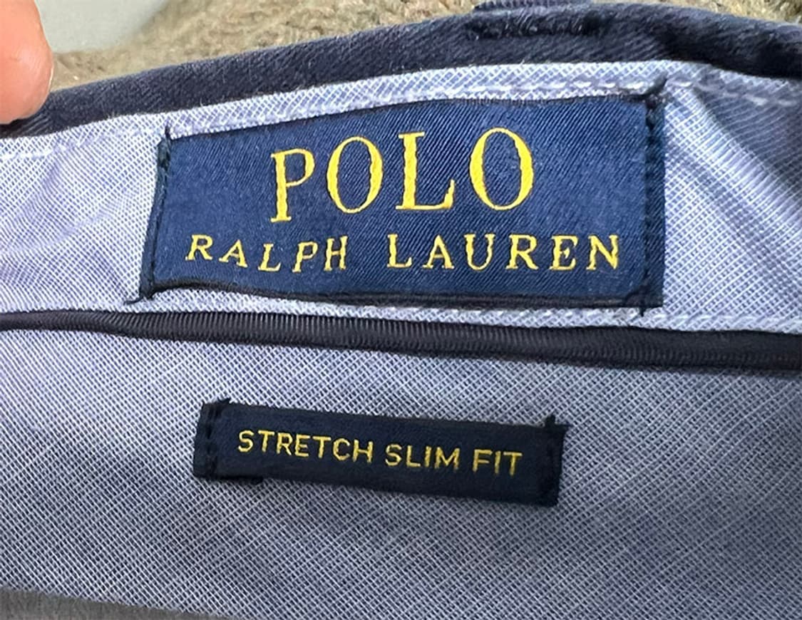 POLO 폴로 남자 면바지 춘추 스키니핏 캐주얼 네이비 스판 XL 34 상품이미지4