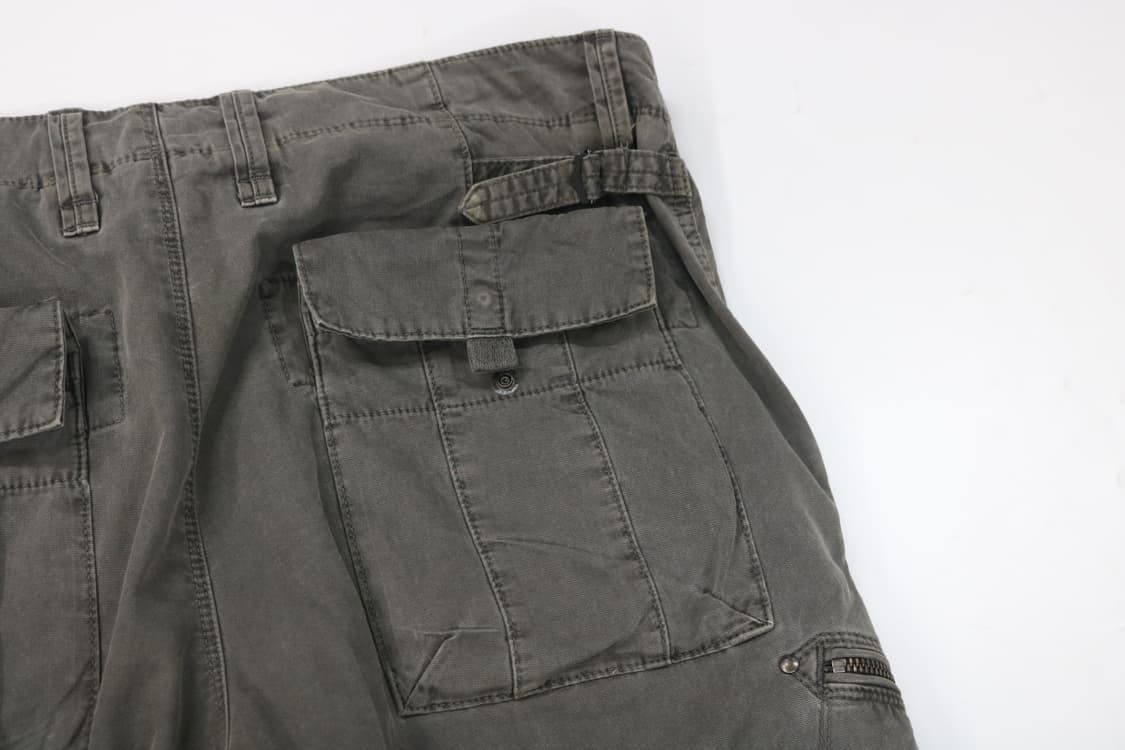 빈티지 차콜 그레이 멀티 포켓 스트링 카고 팬츠 상품이미지7