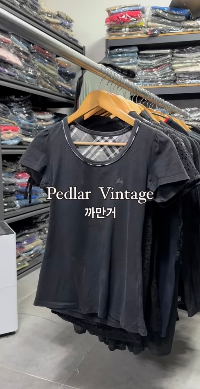 빈티지샵 패들러 버버리 블랙 반팔 티셔츠 상품이미지1