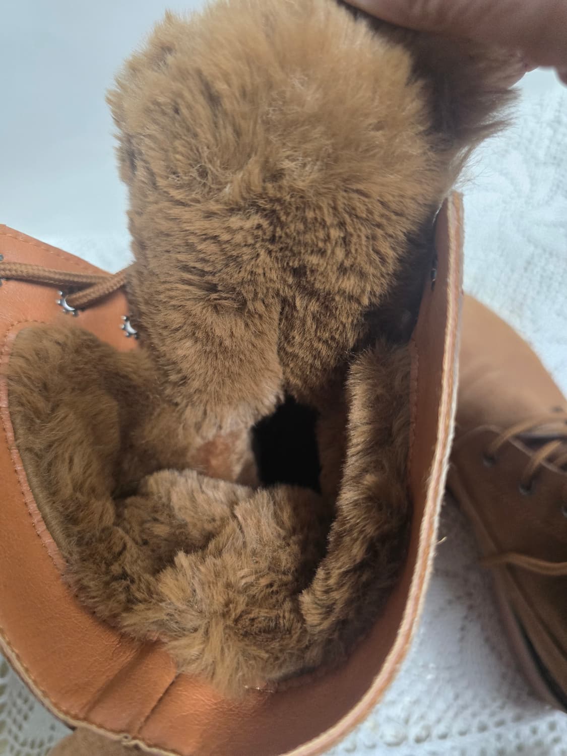 스웨이드 털 안감 브라운 워커 부츠 245 상품이미지5