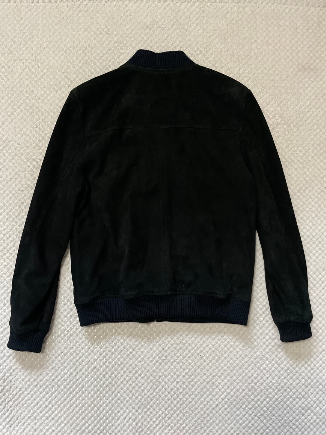 웨스턴 무드 리얼 스웨이드 레더 블루종 자켓 상품이미지3