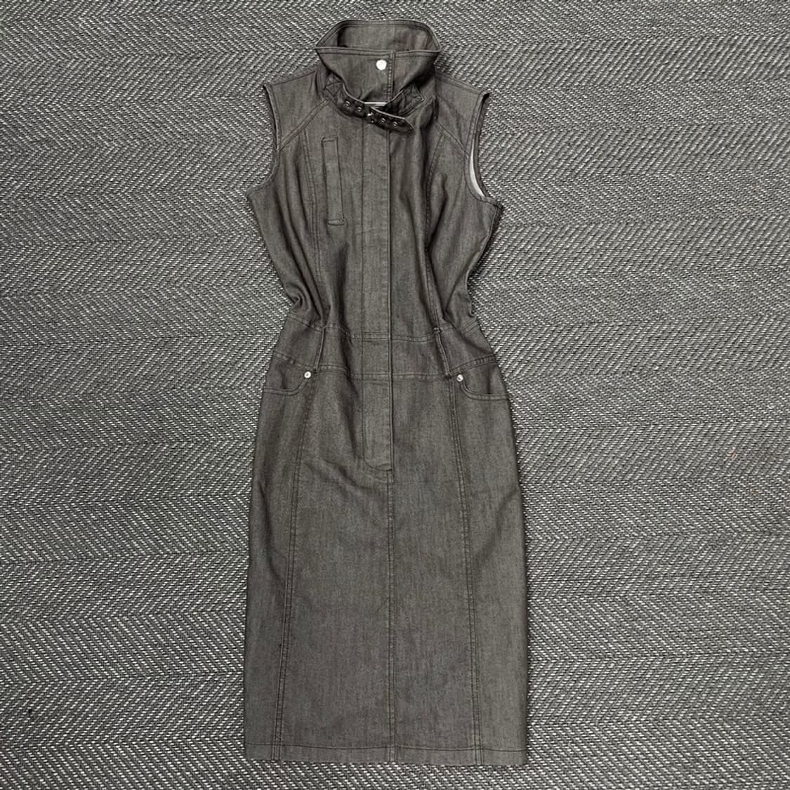 데님 슬리브리스 펑크 원피스 v0316 상품이미지1