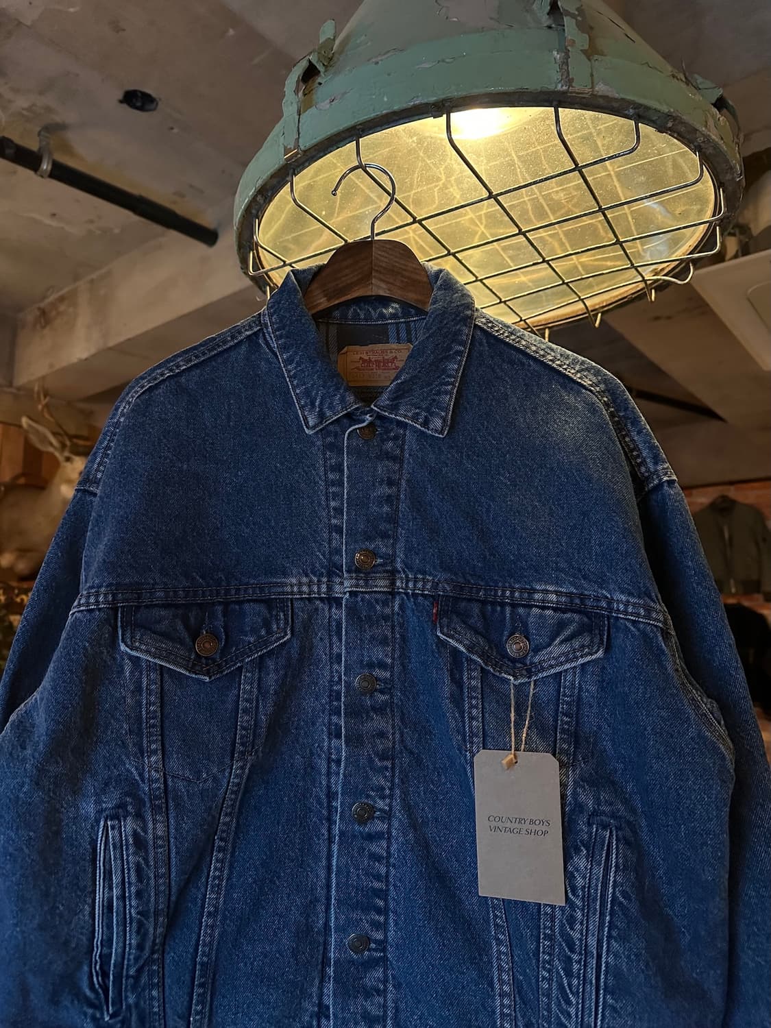 80s USA 빈티지 리바이스 플란넬 안감 리버시블 데님 자켓 상품이미지3