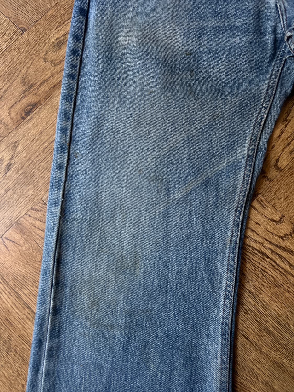 [36]할리데이비슨 빈티지 워싱 스트레이트 데님 팬츠 상품이미지4