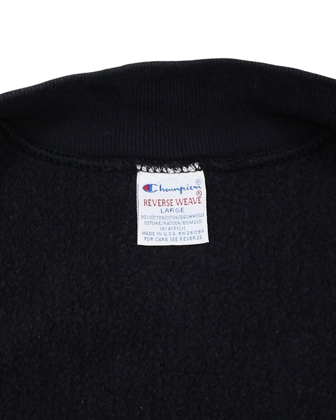 1990s USA 챔피온 리버스위브 스냅 가디건 블랙 빈티지 미국제 상품이미지5