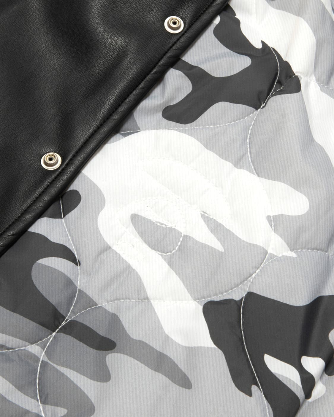 AAPE X Erased 레더 후디드 자켓 상품이미지2