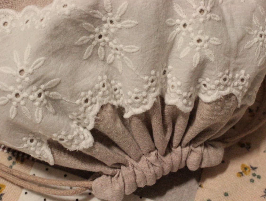 핸드메이드 레이스 스트링 파우치 상품이미지5