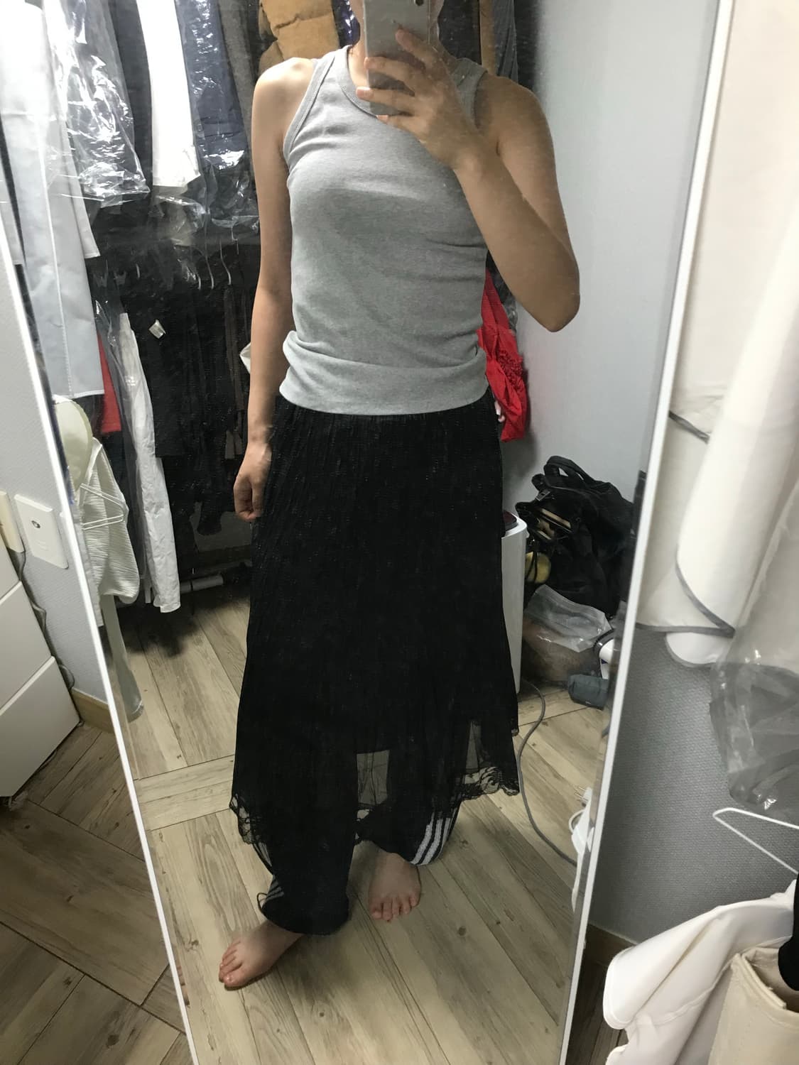 레이어드 롱스커트 (착용샷 ㅇ) 상품이미지9