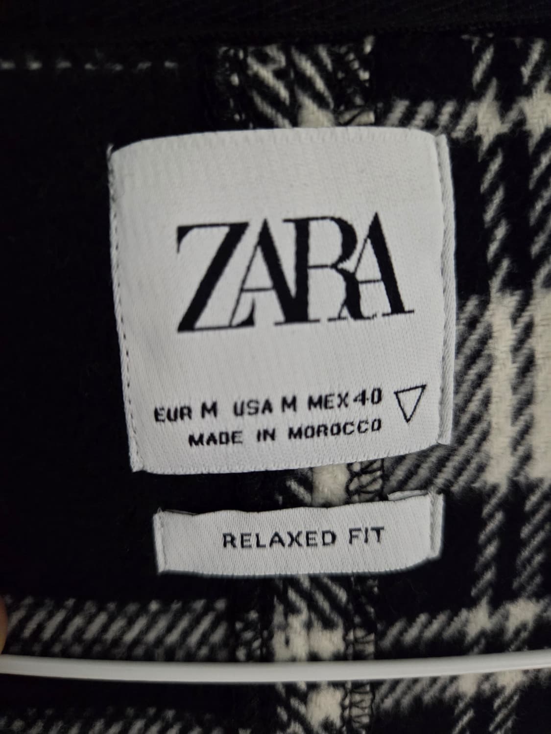 자라 후드 체크 자켓 M 상품이미지4