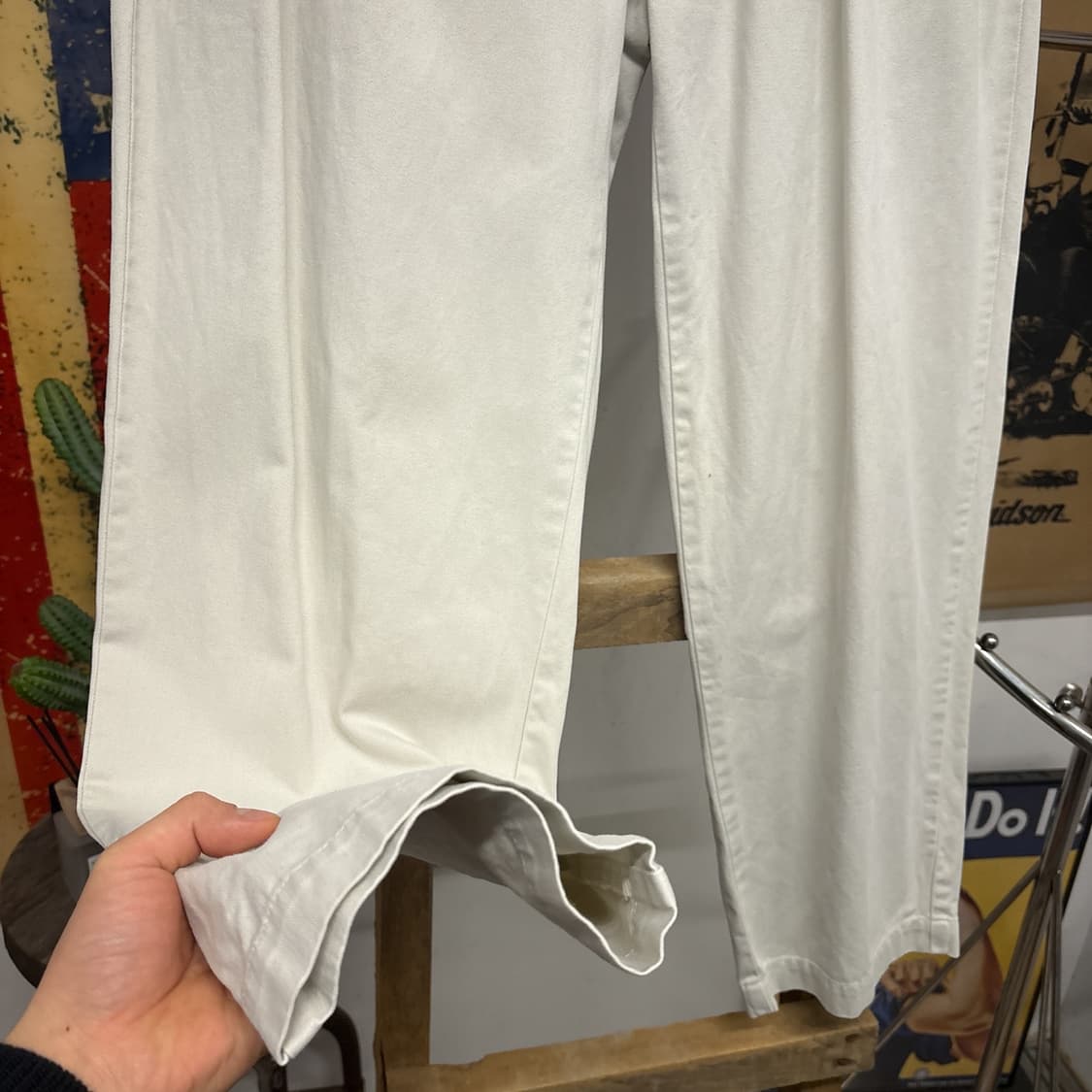 90s 폴로 랄프로렌 클래식 더블 플리츠 치노팬츠 스모키화이트 N763 상품이미지4