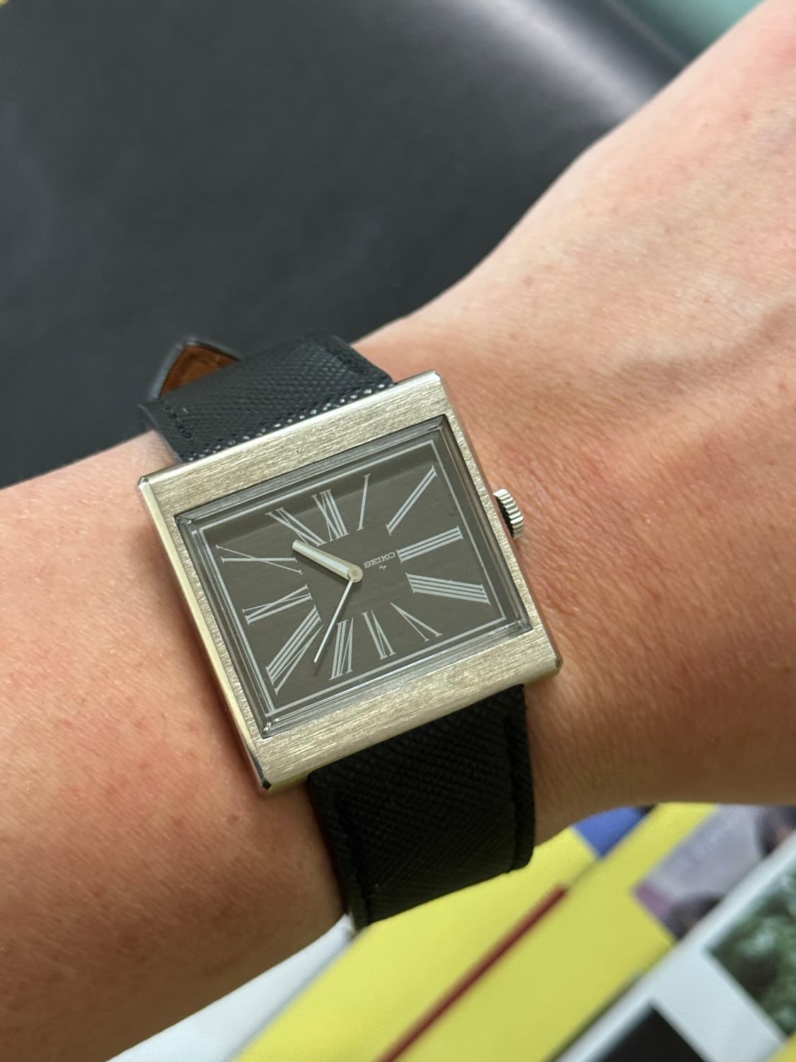 69s Seiko big square automatic Rare 상품이미지5