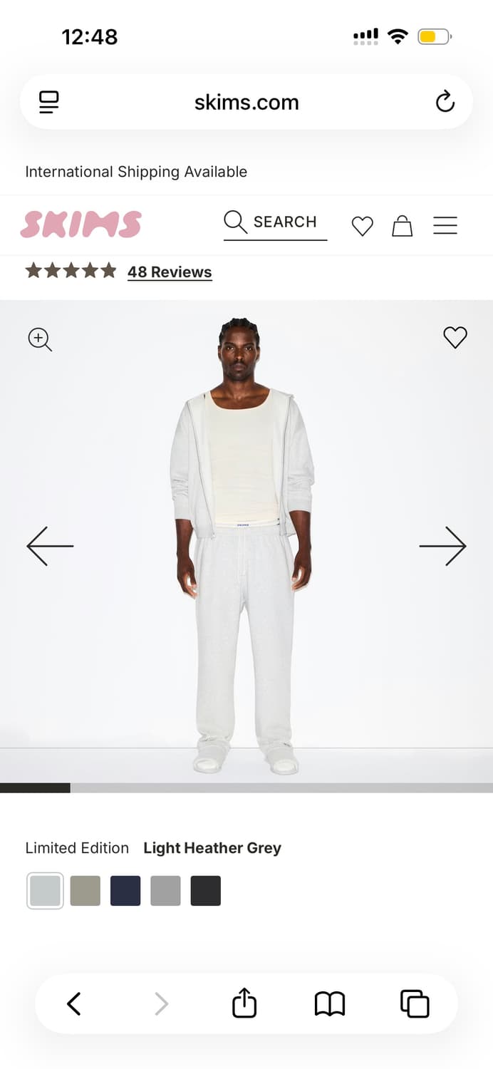 스킴스 플리스라운지 스트레이트 레그 팬츠 xs 상품이미지1