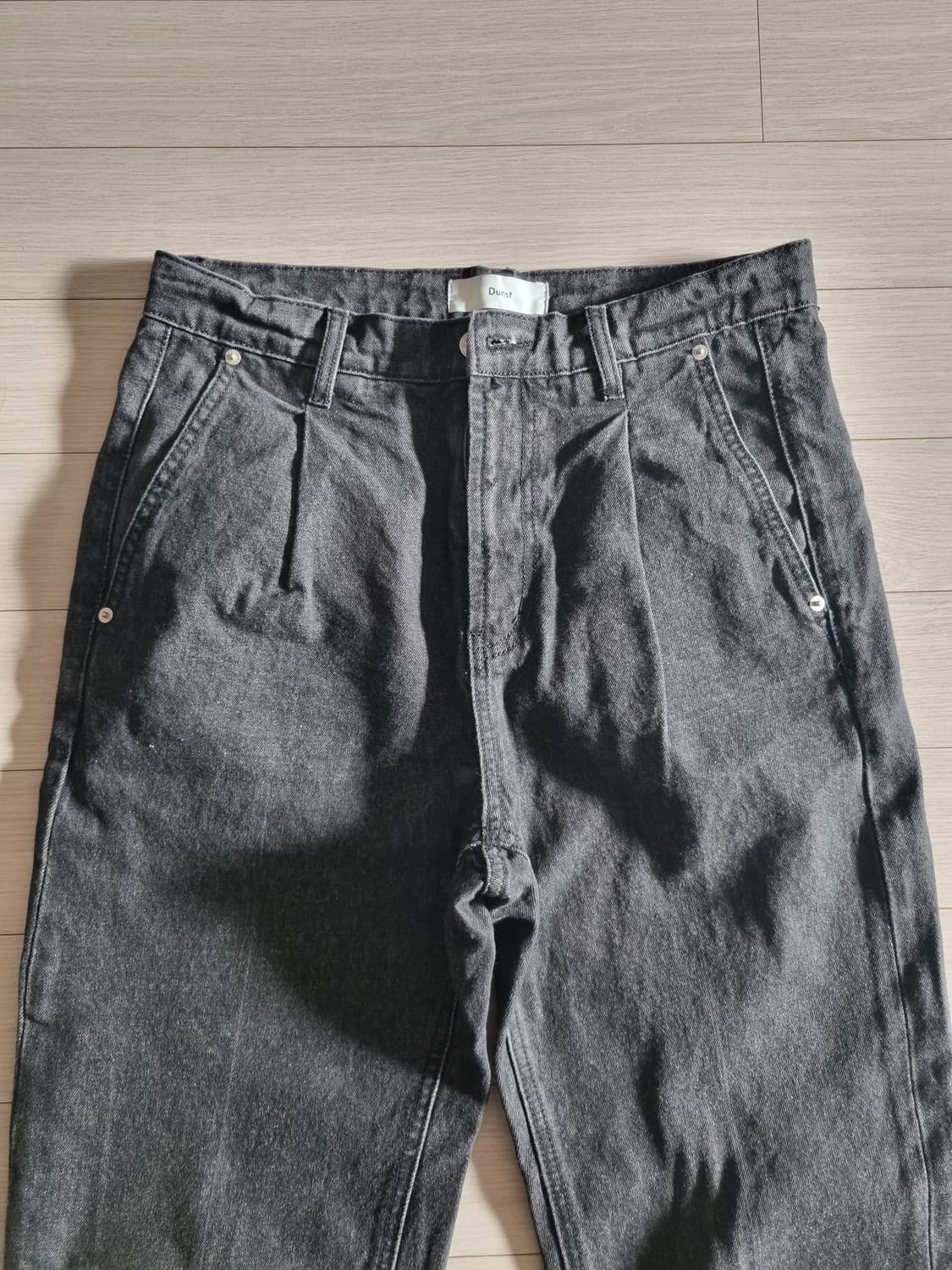 던스트 블랙 세미 와이드 데님팬츠 M 상품이미지3