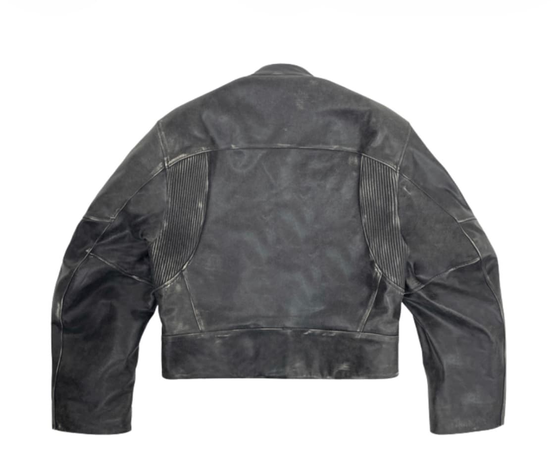 프로젝트gr 프로토콜인덱스 디스트레스 바이커 레더자켓 2사이즈 유일매물 상품이미지2