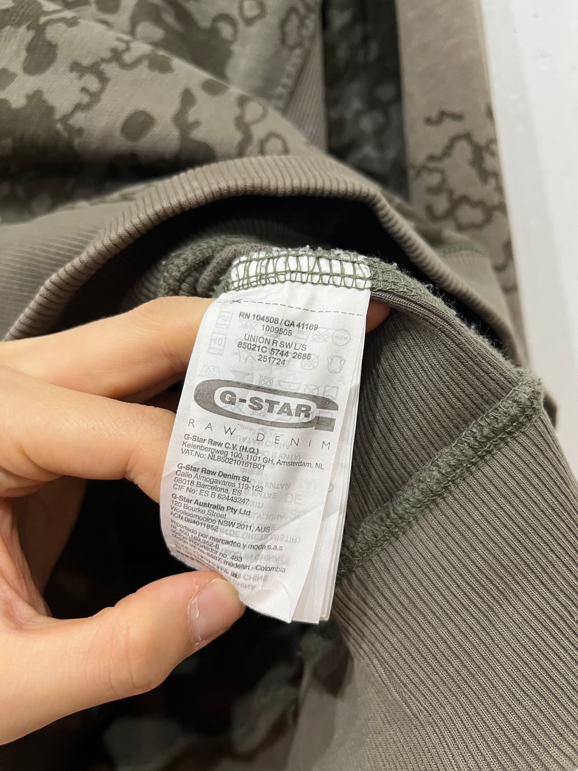 지스타로우 밀리터리 스웻셔츠 맨투맨 L 상품이미지6