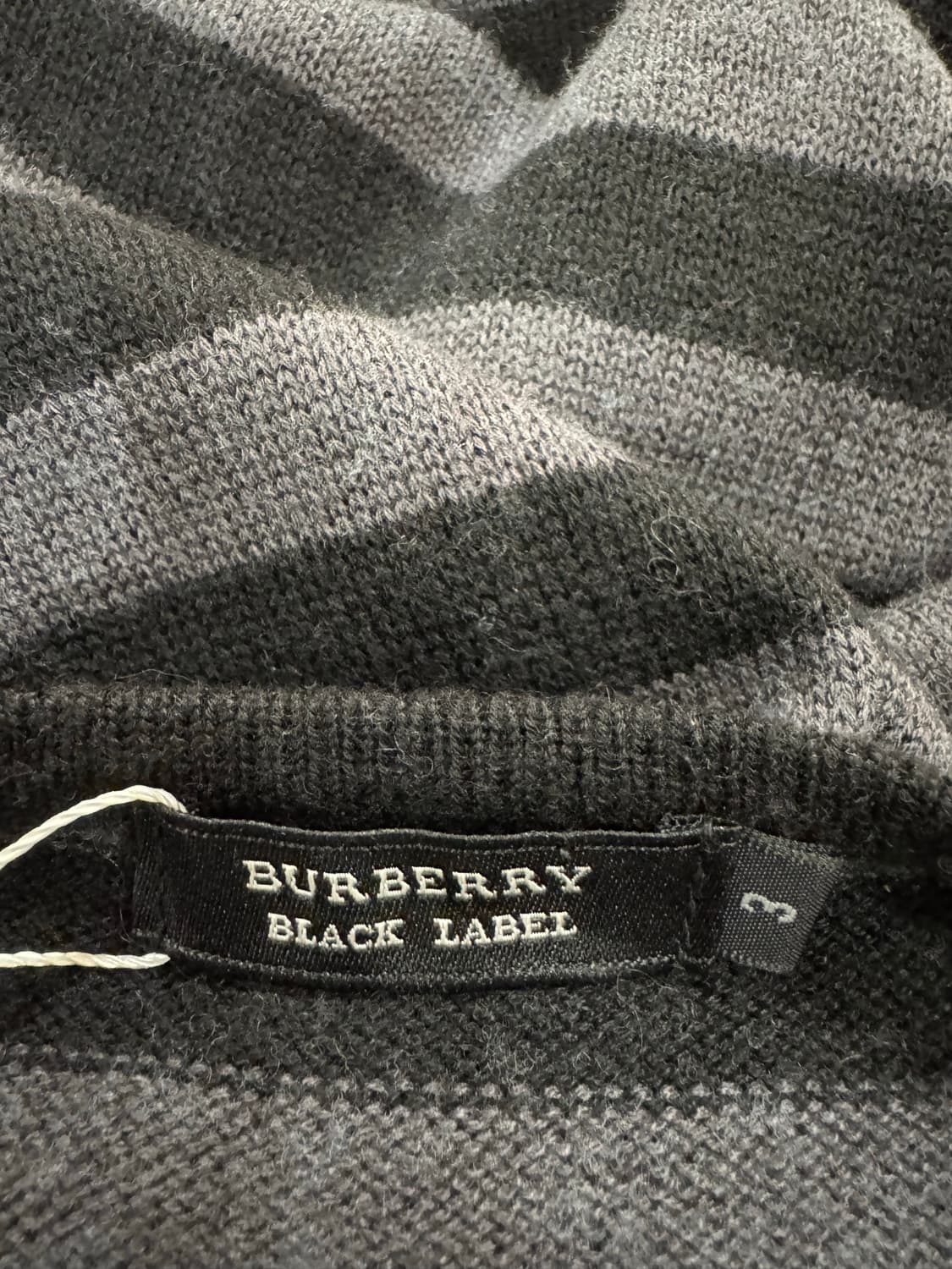 버버리 블랙라벨 스트라이프 울 니트 스웨터 상품이미지6
