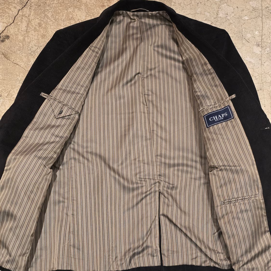 CHAPS 블랙 코듀로이 엘보패치 블레이저 상품이미지5