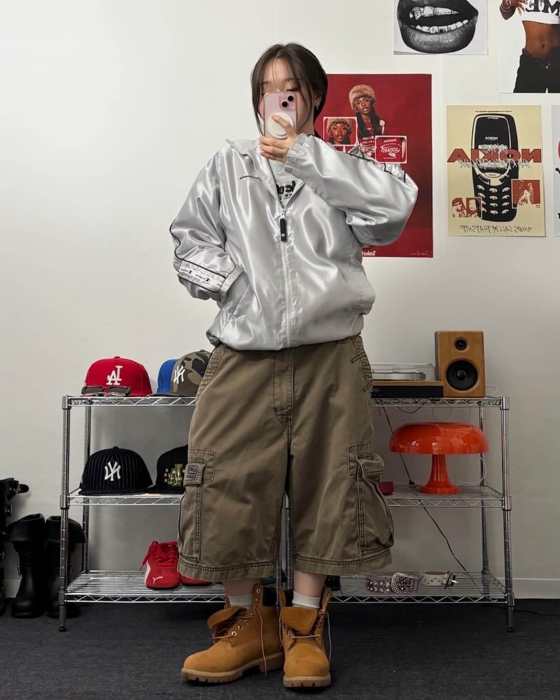 챔피온 재팬 00s 실버 바람막이 자켓 상품이미지4