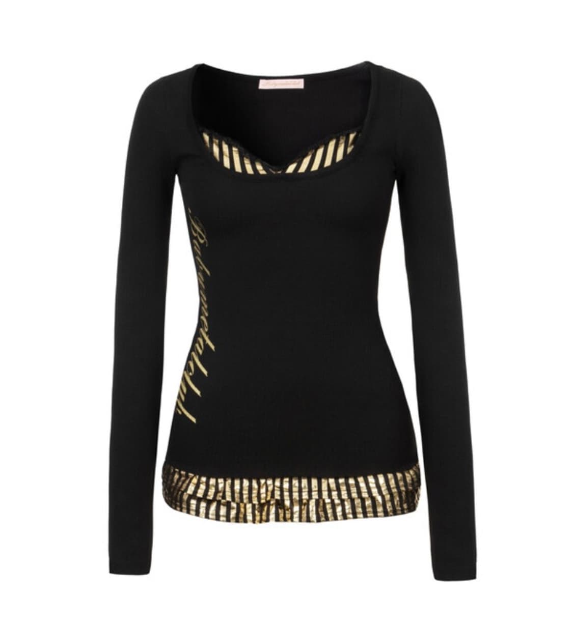 베이비메탈클럽 디스코 프릴 탑 블랙 상품이미지1