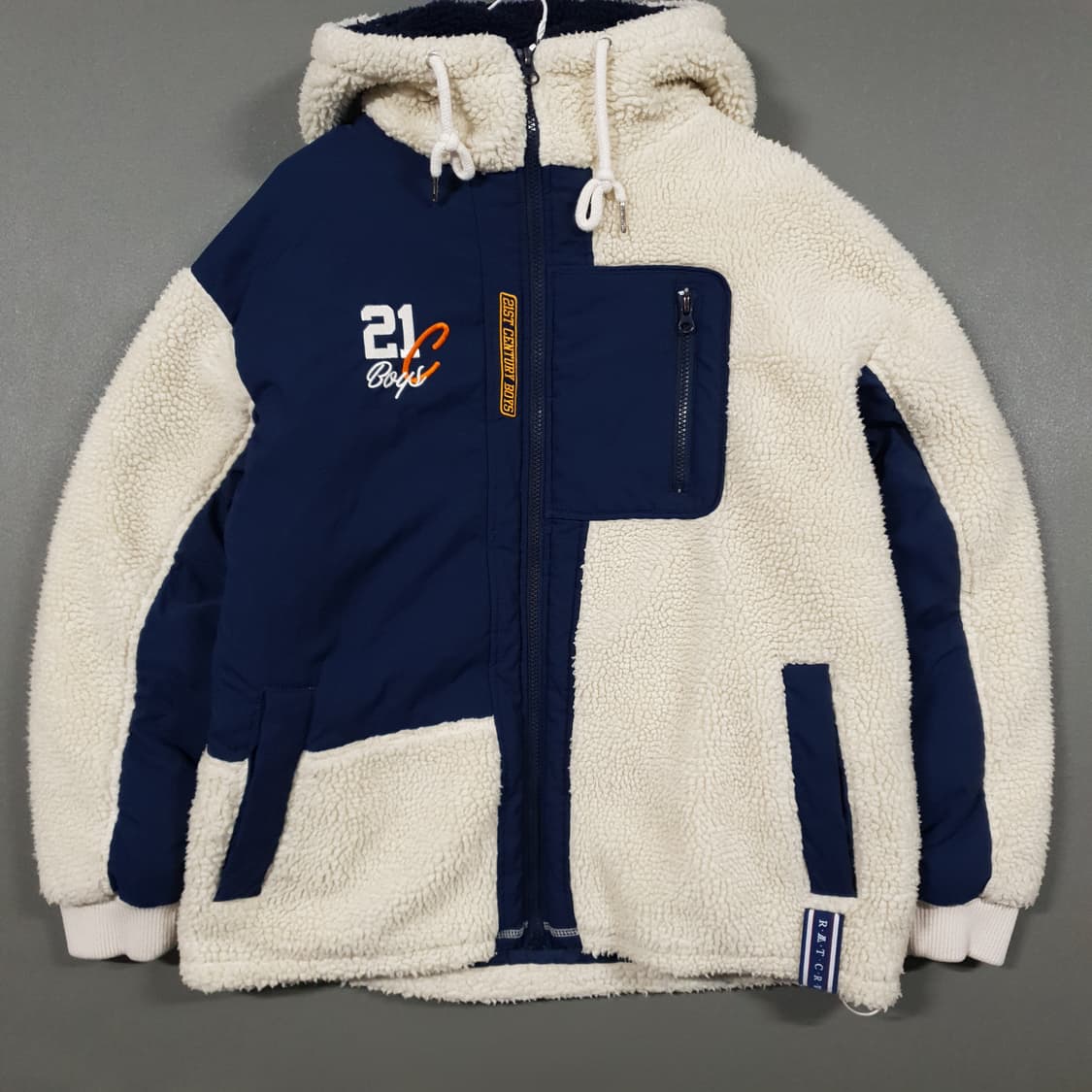 로맨틱크라운 신형 헤비 레이아웃 플리스 쉐르파 후드집업 점퍼 오트밀 L 상품이미지2