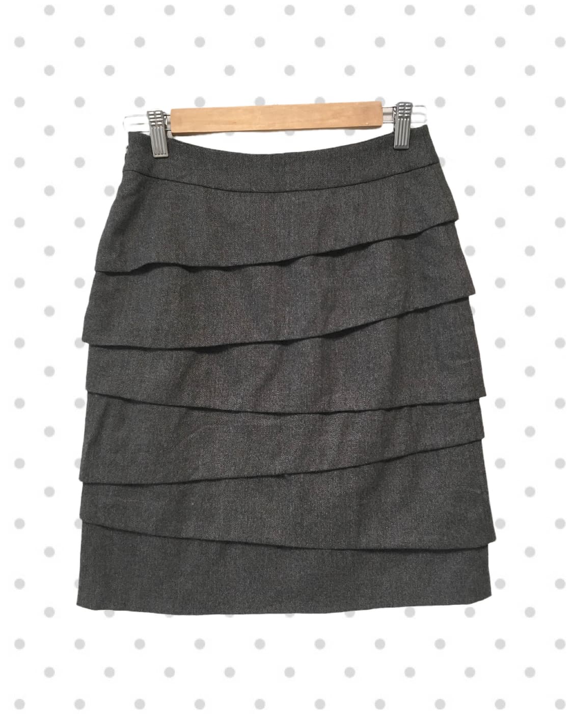 vintage tiered ruffle skirt charcoal 상품이미지6