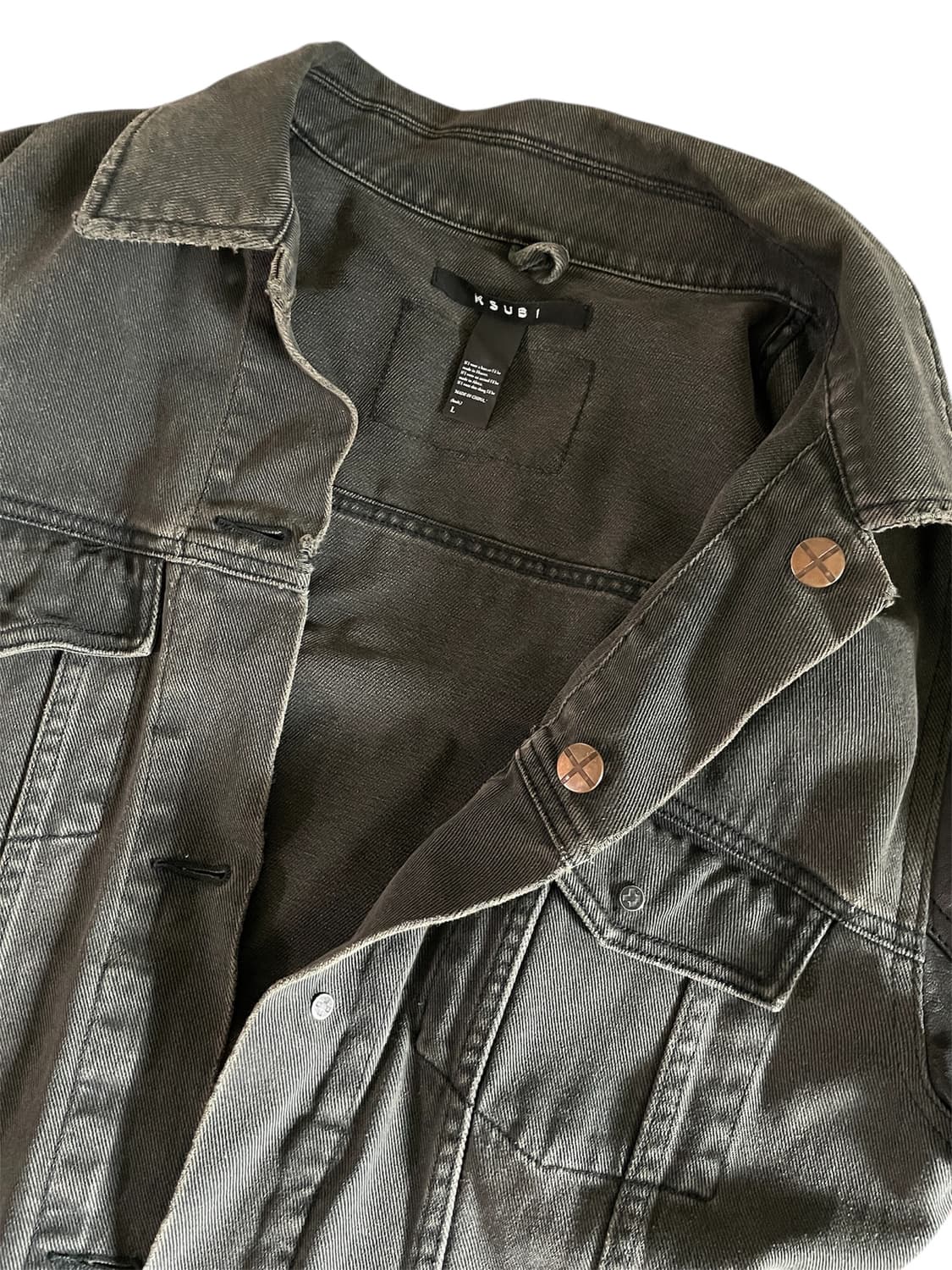 Ksubi 레더 슬리브 데님 자켓 상품이미지3