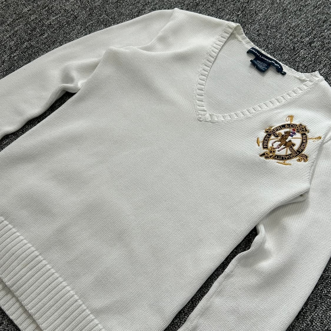 폴로 랄프로렌 스포츠 빅로고 화이트 니트  상품이미지2