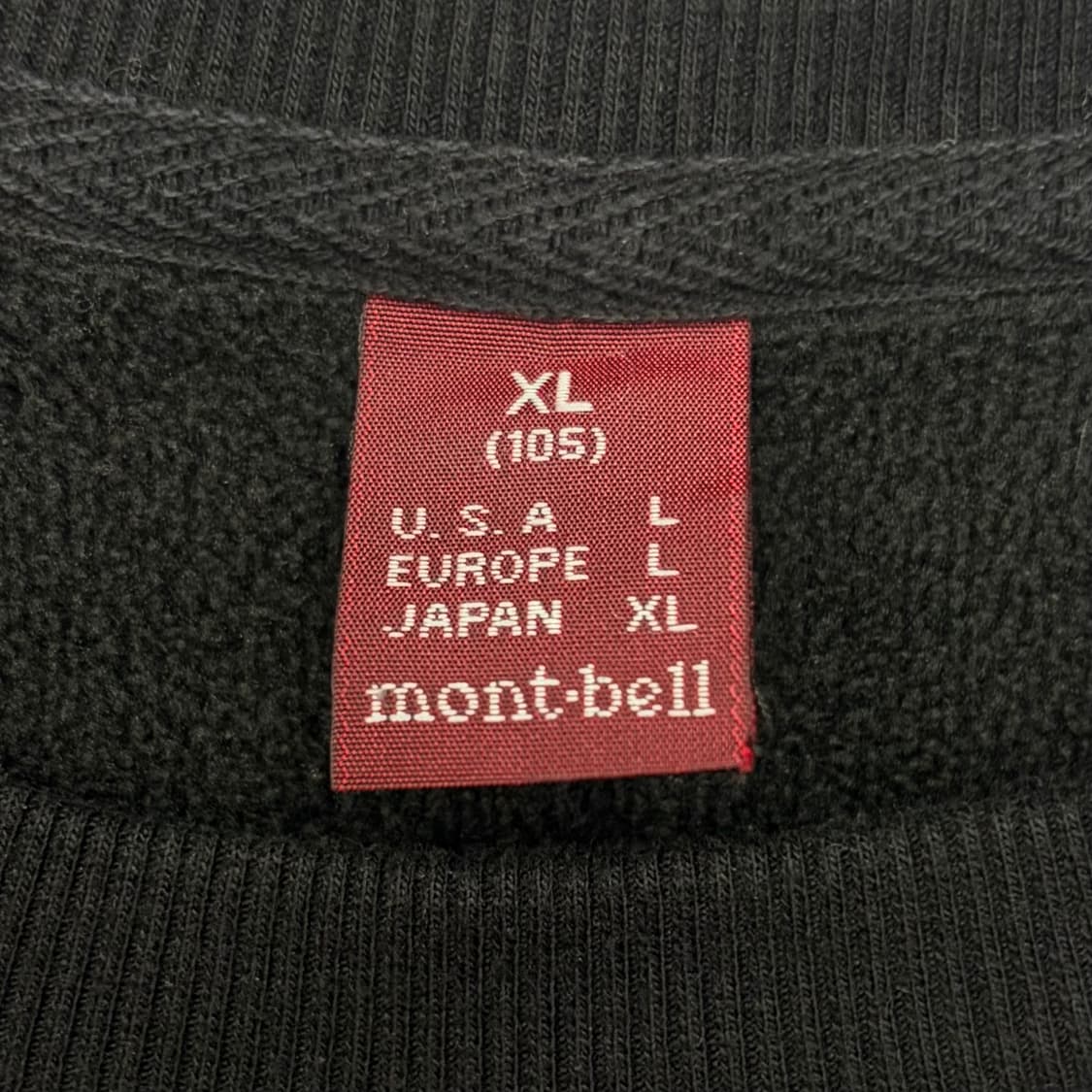 Montbell 몽벨 블랙 오버핏 맨투맨 XL 상품이미지5