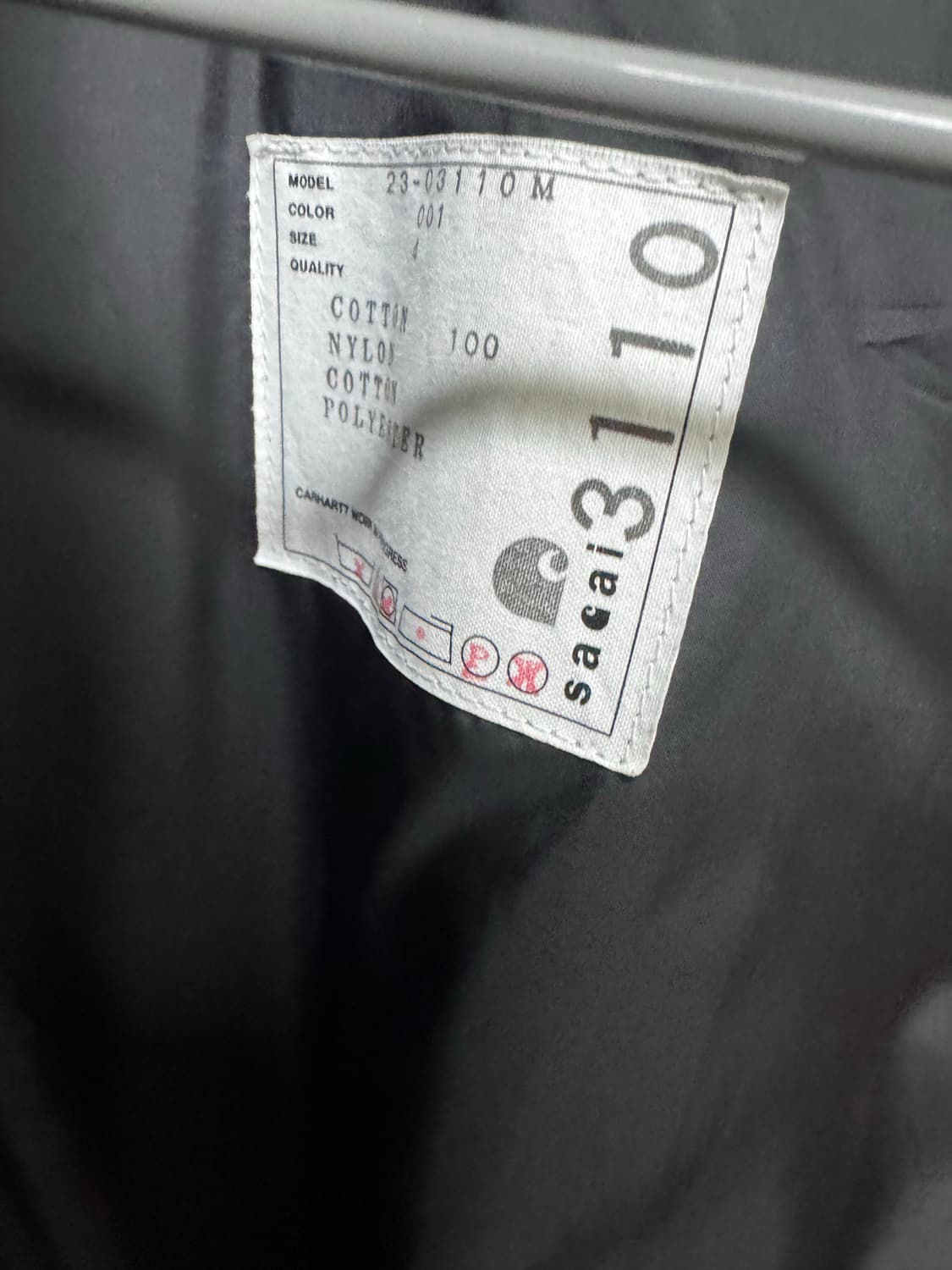 칼하트 사카이 wip 캔버스 ma-1 자켓 상품이미지4