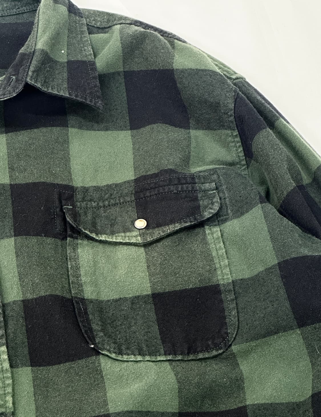 재팬 빈티지 시티보이 깅엄 체크 오버핏 셔츠 아메카지  상품이미지5