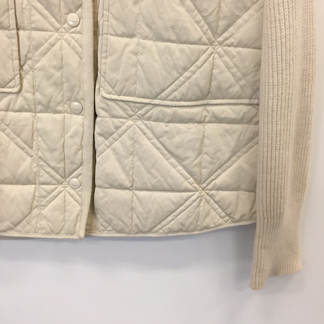 VOV 레더 구스다운 퀄팅 니트패딩 55 상품이미지2