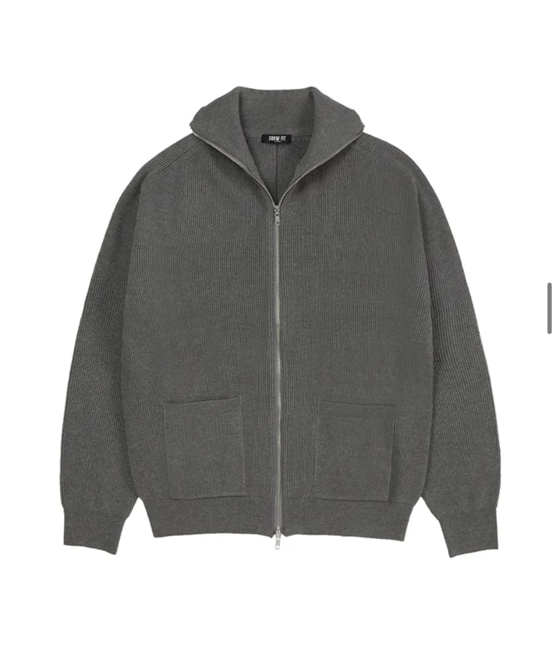 (L) 드로우핏 오버사이즈 PBT 투웨이 풀집업 니트 [GREY] 판매 상품이미지8