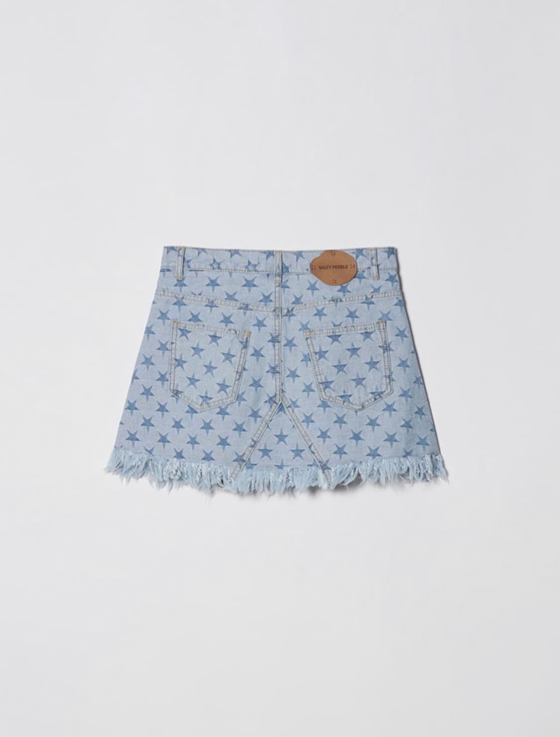 솔티페블 로우 웨이스트 자카드 데님 스커트 s 상품이미지3